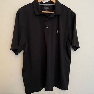 Izod Performance Short Sleeve Polo Menโs Blackโ XL